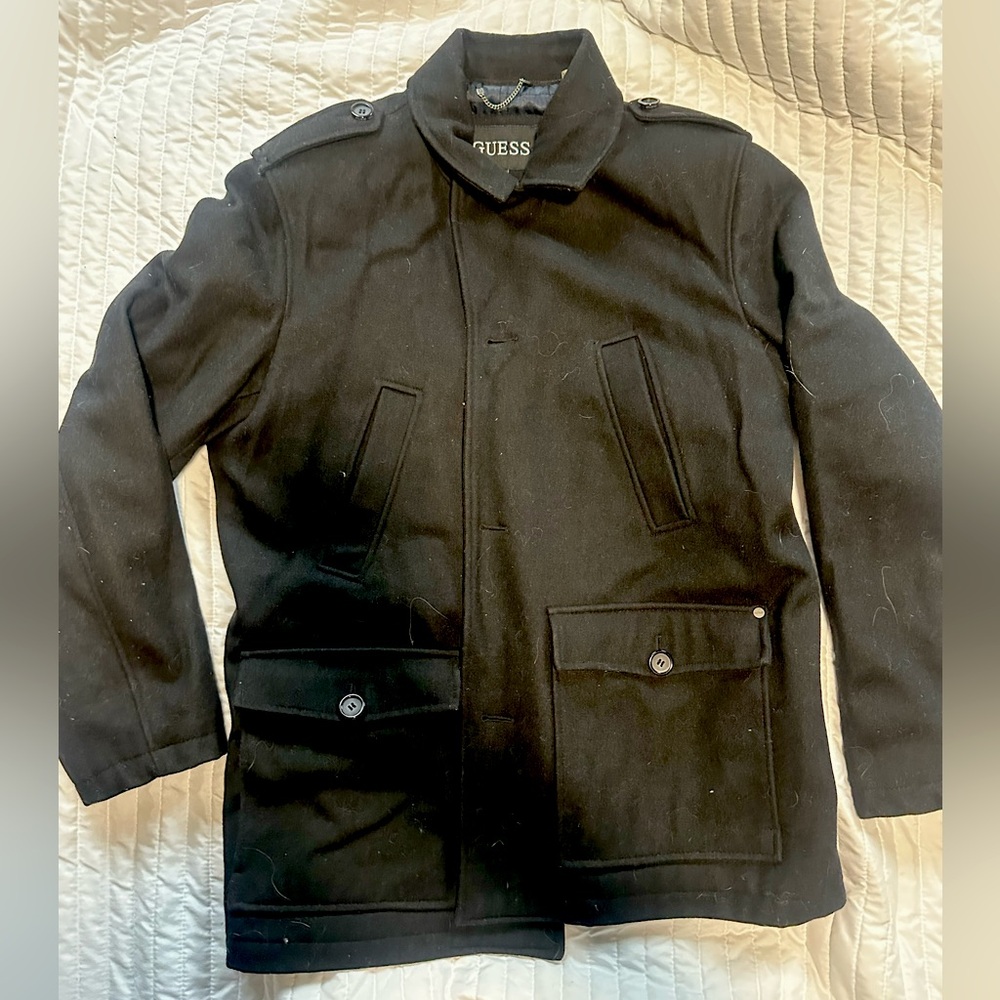 Men’s Guess Wool Peacoat